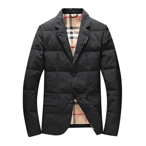 新款男士羽绒服西装羽绒时尚外套2216p270控价355图片