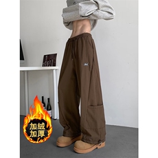 大口袋弯刀裤男女秋冬季新款宽松阔腿工装裤休闲裤子KA665，男装休闲裤，星座1116A-1（原606A）