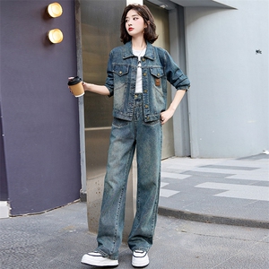 牛仔外套春秋季女生2025年新款时尚洋气百搭款上衣图片