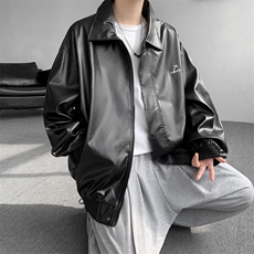 春款皮衣夹克男士2026新款美式潮牌痞帅机车高级感外套J020-P62，男装夹克，星座308B-1