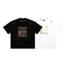 小众设计感黑色刺绣短袖T恤男夏新款宽松百搭情侣装GA8036P40，男装T恤，星座1013-5