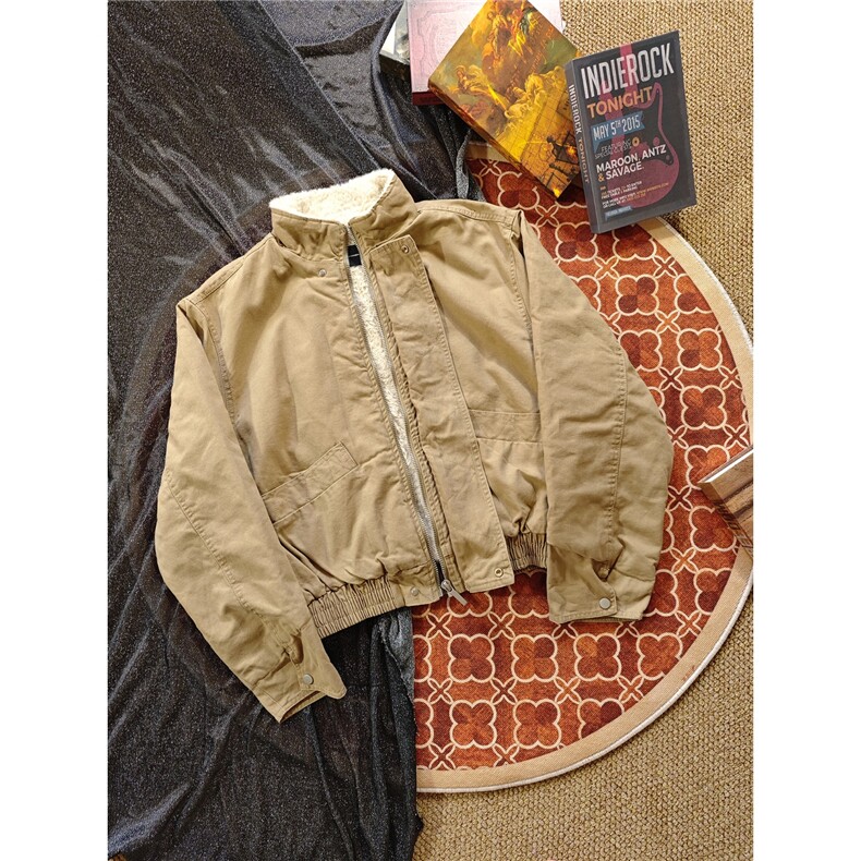 网巴恩风工装外套棉服男士短款r立领美式夹克冬季上衣B113-P118,男装夹克,星座910-1