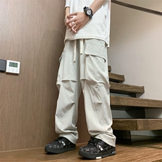 2025春夏款港风宽松设计感多口袋休闲百搭休闲裤直筒裤K24106-P40，男装休闲裤，星座717