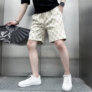 301C-DK31-48控68提花休闲短裤男潮牌痞帅高级感社会小伙店主风图片