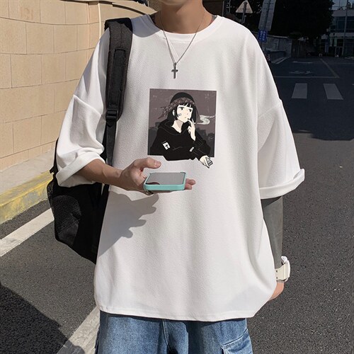 Q11122-P30春夏季七分袖t恤男大码五分袖男短袖中袖,男装T恤,电商A040