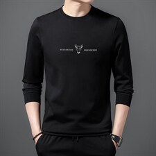 2023春款新款休闲卫衣男圆领中年长袖百搭爸爸装春季宽松上衣,男装卫衣,电商B212（原钱塘6029）