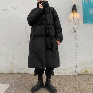 MY994-P168冬季新款飘带中长款棉衣男士棉服时尚暗黑风 228图片