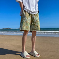 潮牌五分裤男夏季复古创意图案时尚宽松百搭休闲短裤K169，男装牛仔裤，星座1116A-1（原606A）