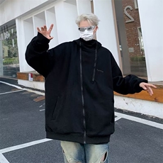 开衫连帽卫衣男生春秋季潮牌痞帅炸街美式复古青少年外套，男装卫衣，星座716-3