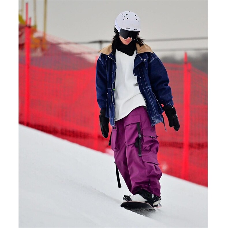 紫罗兰2026新款滑雪裤男单板防水加厚保暖美式重工雪裤男女,男装休闲裤,星座218-1（原230）