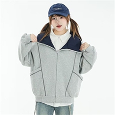 1506A/GF390/P58连帽拉链开衫外套1，女装短外套，星座1506A