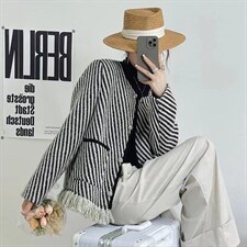 2022斜纹小香风外套流苏百搭，其它，泰靡(1F)