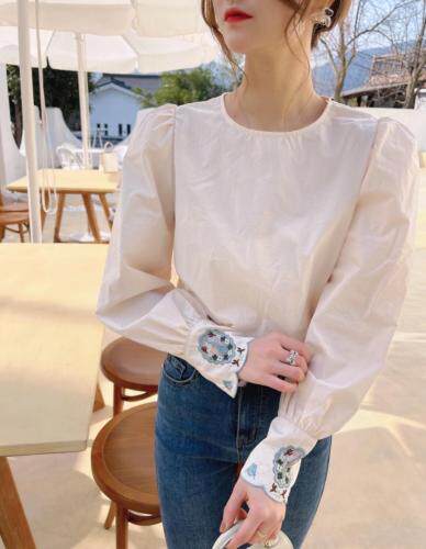 秋季订单款袖子刺绣套头衫，其它，新袖