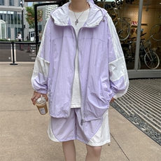 夏季时尚夹克衫防晒衣套装运动风连帽防晒服男XZ514-2-1613-P98，男装防晒衣，星座514-2(原B239)