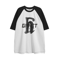 白底23新款夏季百搭时尚潮流宽松重磅圆领短袖T恤DT365P45控68，男装T恤，电商A247-1