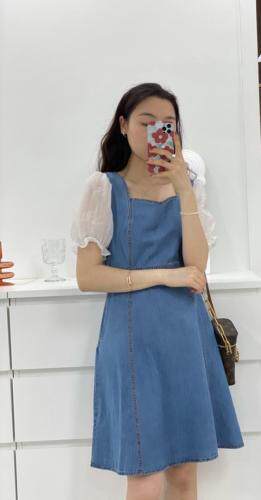 夏季牛仔连衣裙，女装连衣裙，晗梦轩