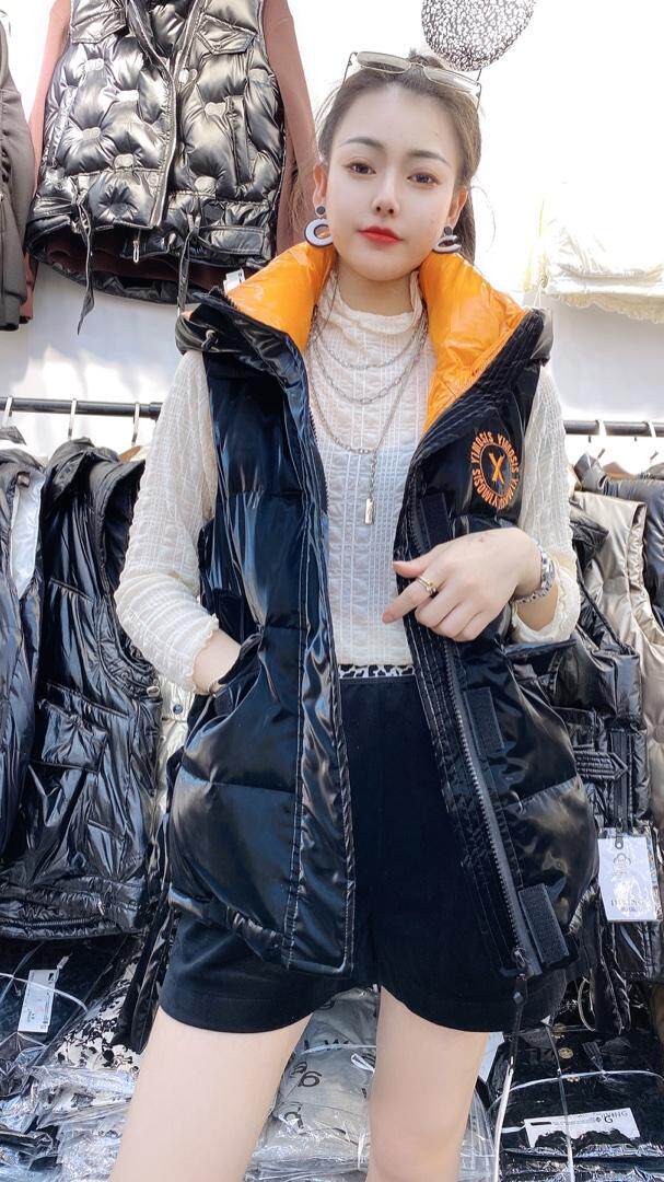 下摆抽绳马甲现货，女装马甲，帝瀛 DY