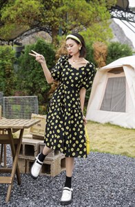 定制花色连衣裙,女装连衣裙,漫菲妮