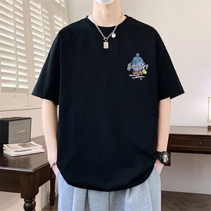 夏季男短袖t恤 高品质多工艺发泡印大码T恤衫图片