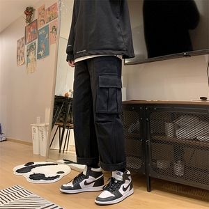 新款男潮流文艺九分裤修身ins纯棉休闲裤慵懒流行韩版 K1074-P30图片