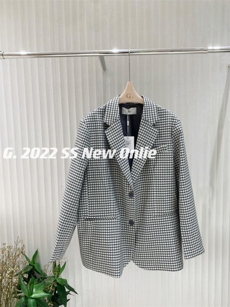 新款格子西装外套均码现货，女装西装，G