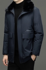 休闲纯色冬装棉服外套秋冬季加厚保暖毛领爸爸棉衣TR2289-P135，男装棉衣，星座1105-3