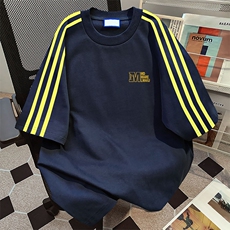 藏青拼黄织带