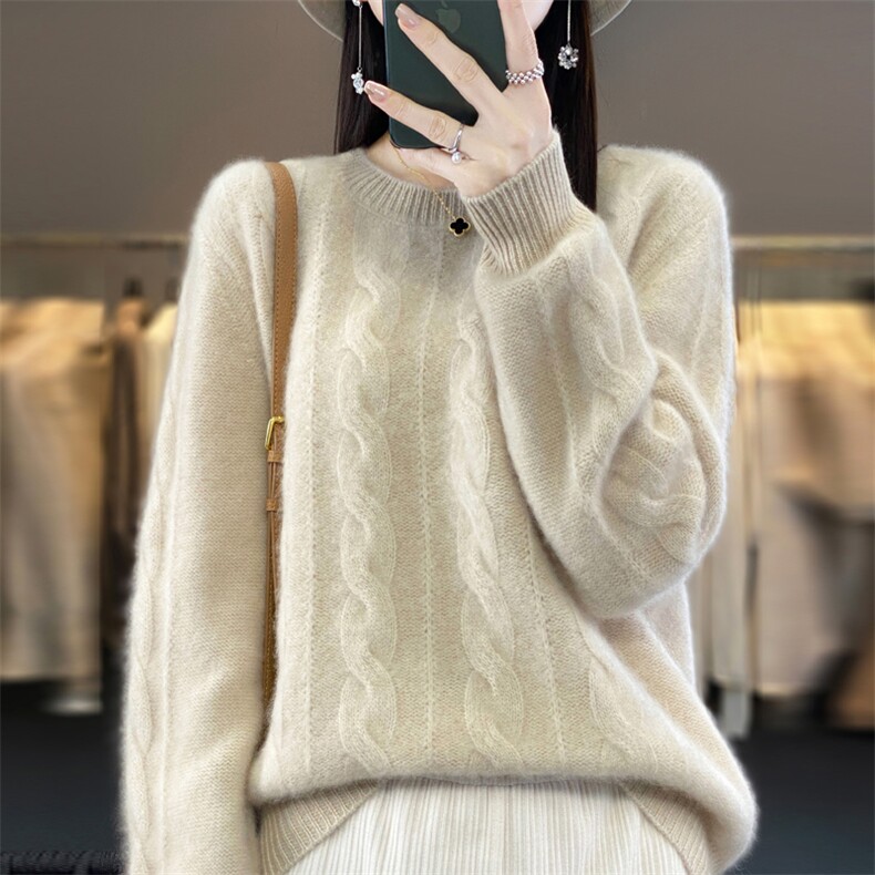 羊毛打底衫女秋冬内搭套头保暖长袖羊毛针织毛衣,女装羊毛衫,大美人高端店