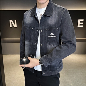 牛仔外套男水洗高级感衣服秋季修身牛仔夹克C317-J6518-P125