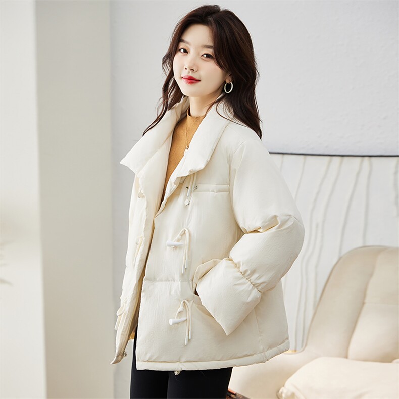 现货羽绒服女连帽新款短款小个子面包服时尚宽松休闲保暖轻暖外套,女装羽绒服,贵人树