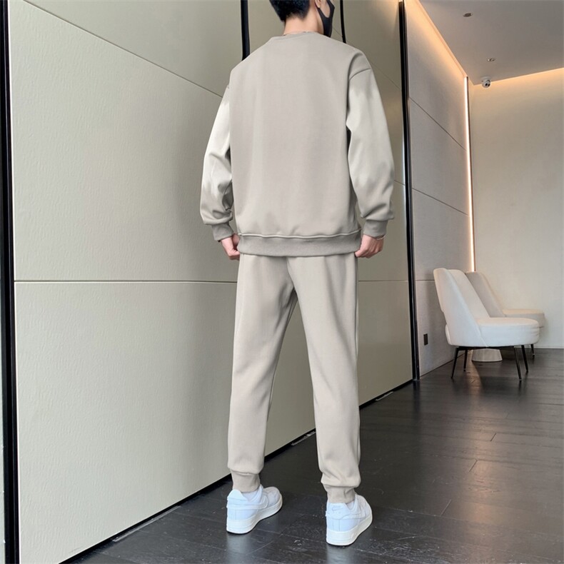 TH887-P70男生印花套装学生宽松卫衣青少年上衣大童裤子整套,男装休闲套装,星座507A（原星座306B-2）
