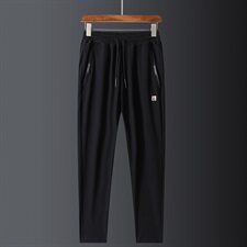 男日系大码高弹力小脚黑色休闲裤春秋薄款长裤子5032-1_3355P50，男装休闲裤，星座1516-1