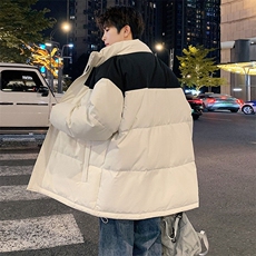 现货抖音得物品质拼接撞色三防加厚棉衣外套冬季立领棉服MY88888，男装棉衣，电商A486