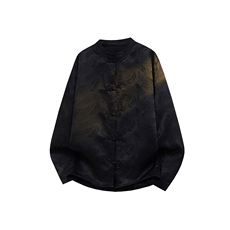 现货CS7187-P42特控78大码风盘扣新中式简约衬衫，男装衬衫，电商D232