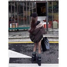 网两面穿仿水貂毛棉服夹克宽松连帽加绒加厚外套女B70-特P98，男装夹克，星座910-1