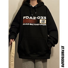 1中性风连帽抽线印花字母设计大码潮流休闲卫衣男WY77764P58控78，男装卫衣，星座226-2