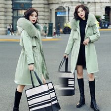 冬装2021年新款派克棉服女韩版宽松加厚棉衣加绒外套派克服收腰，女装棉衣/棉服，辉之琳