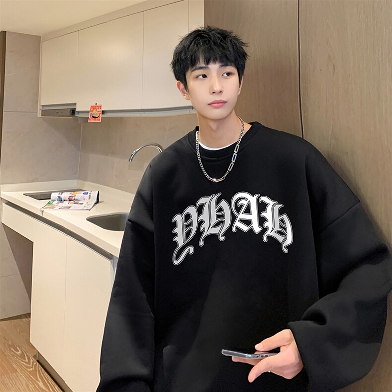 抖音供货、复合重磅360克现货圆领卫衣宽松D223A-YL2322-特P28,男装卫衣,电商019-1