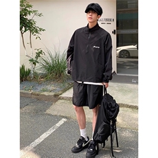 速干透气防晒服套装美式宽松短裤跑步休闲运动服两件套TZ114，男装牛仔裤，星座208-5