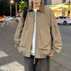 夜景潮牌秋季小米格防水翻领夹克男士冲锋衣外套A406JK2557P70，男装夹克，星座309（原A406）