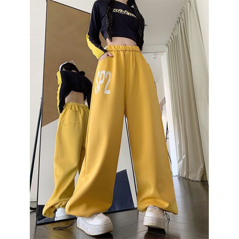 AK2145-P50新款宽松韩版潮流百搭休闲阔腿拖地裤，女装休闲裤，星座617A-2