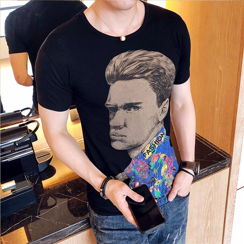 T恤 圆领 青春流行 春季 长袖 常规 日常 修身型 韩版  舒适 简约 气质 潮流 实用图片