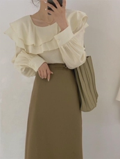 荷叶边小衫，其它，驿谷