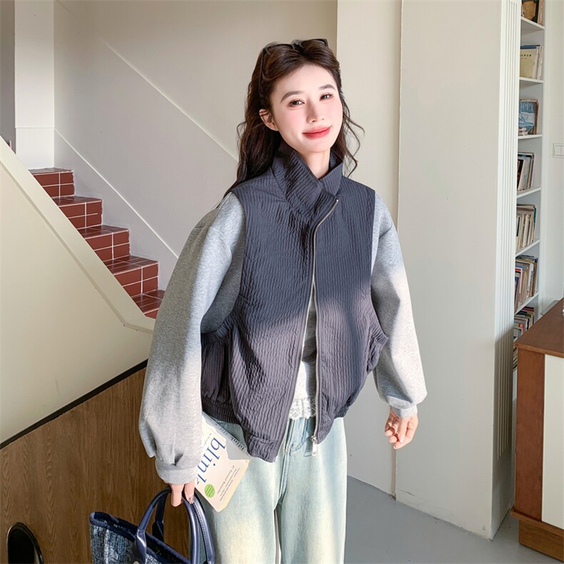新品大货好数据假两件外套6825-P165控248,女装短外套,2C196