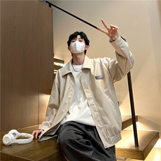 网图慎用贴标设计翻领机车皮衣外套情侣皮夹克男A266-PY006-P55，男装皮衣，电商A266