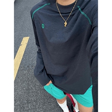 美式高街解构工艺速干长袖T恤男女款防晒罩衫户外运动潮牌骑行服，男装防晒衣，电商A443