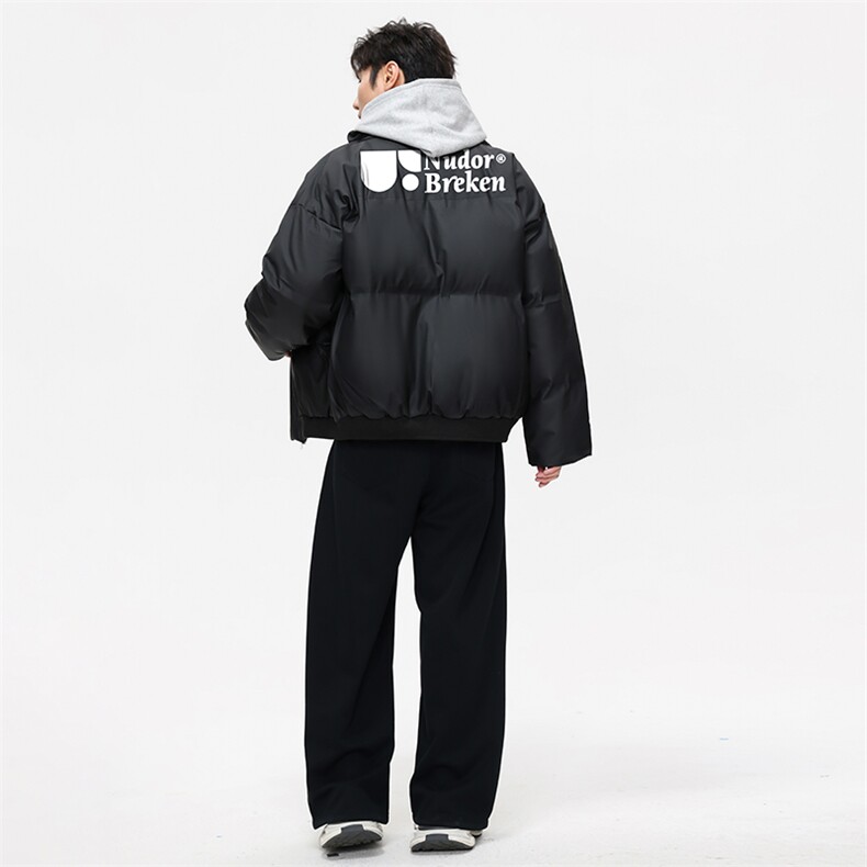 日系白底抖音直播得物高品质加厚PU皮仿皮棉衣外套M1525P100,男装棉衣,电商C408-1(原B339-1)
