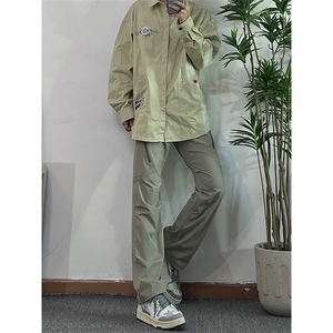 美式复古hiphop嘻哈冲锋裤潮牌图片