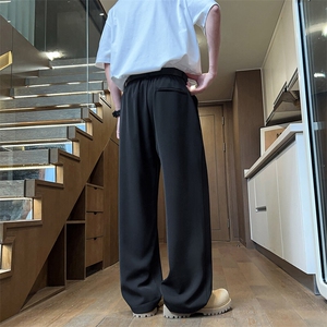 垂坠感西装裤子男士2025潮牌港风潮流宽松直筒休闲西裤Q819-P40图片