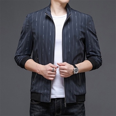 男士2023年秋季新款长袖商务休闲立领外套青年拉链夹克，男装夹克，电商B360